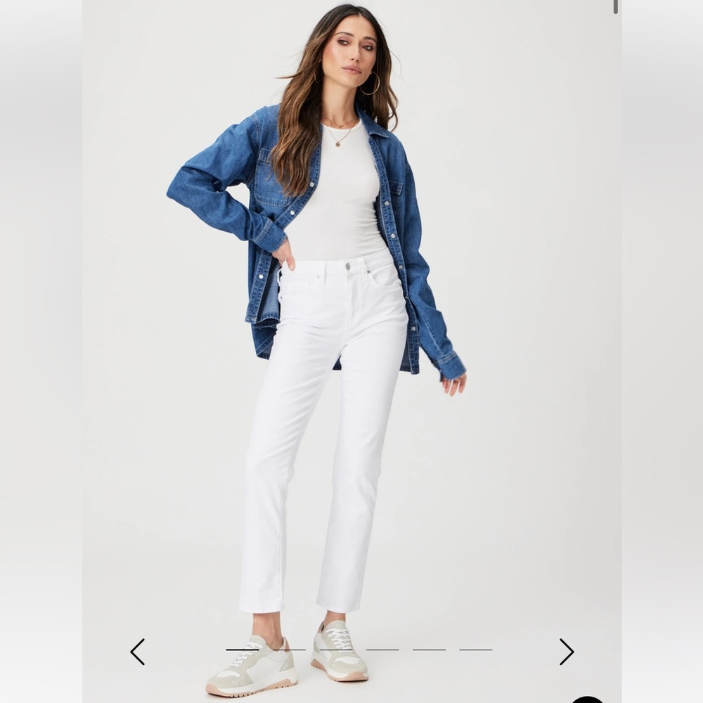 PAIGE Gemma skinny white jeans